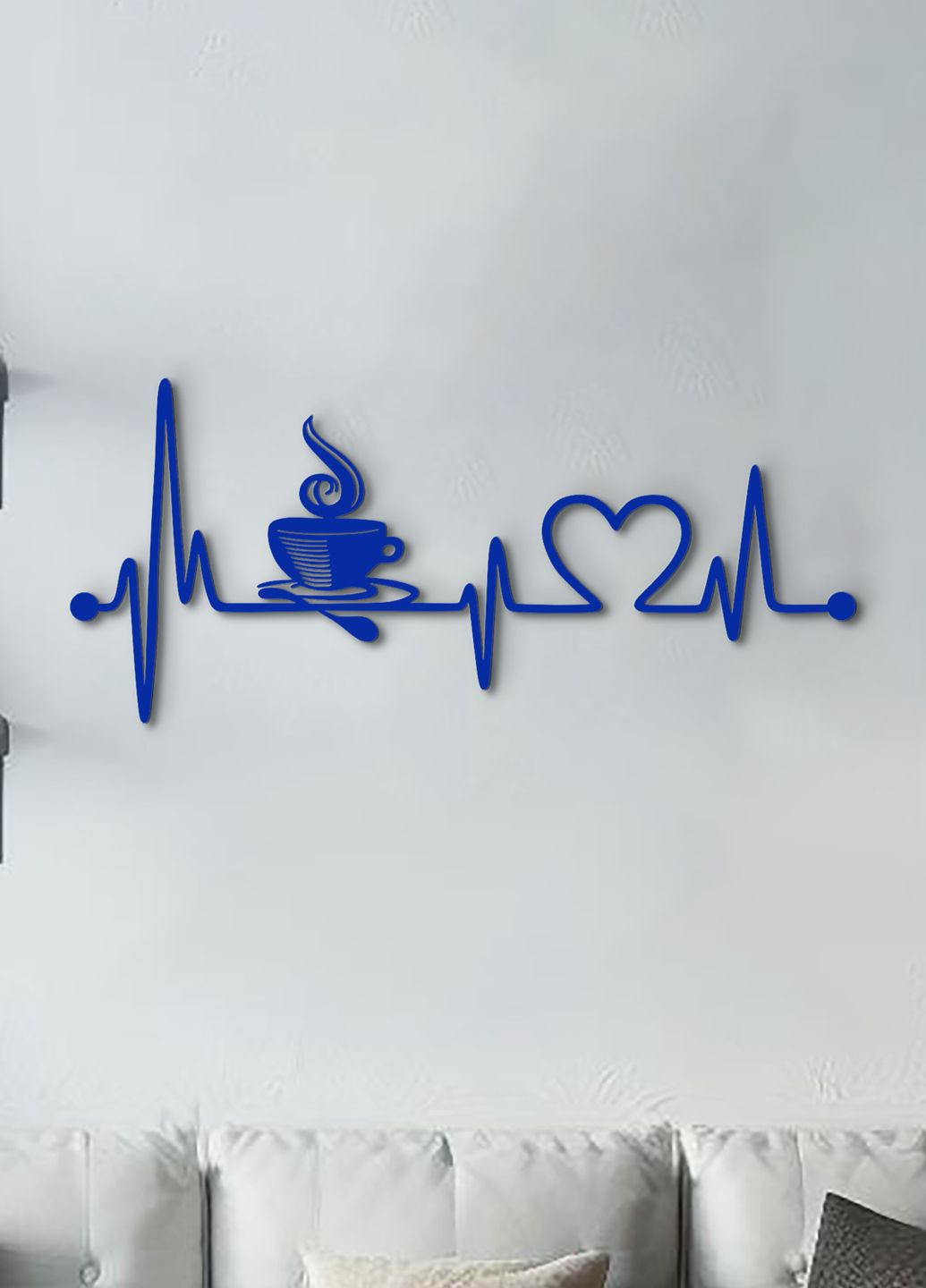 Сучасна картина на кухню, декоративне панно з дерева "Кава для коханої", стиль лофт 35х15 см Woodyard (291842380)