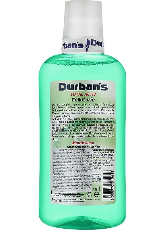 Ополаскиватель для полости рта "Тотал актив" 500ml (2-962506) Durban's (369795582)