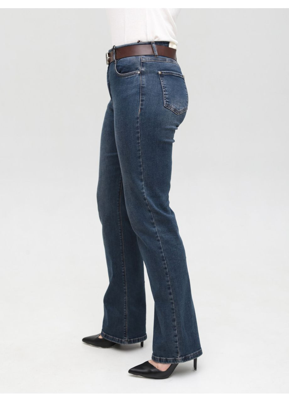 Джинсы женские темно-синие прямые Пряма Estensivo - (358501731)