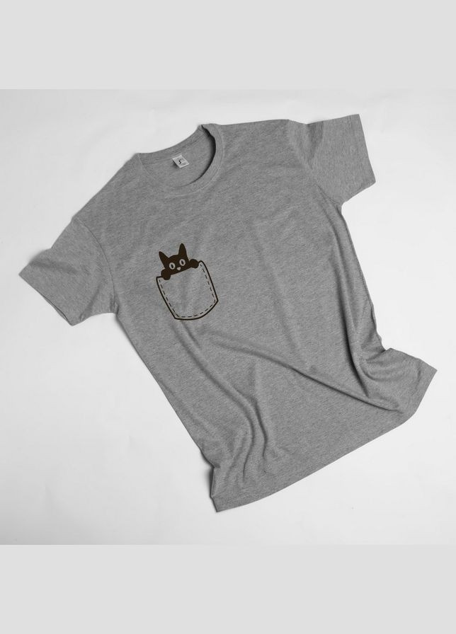 Сіра футболка "котик" чоловіча сіра (bd-f-88) BeriDari