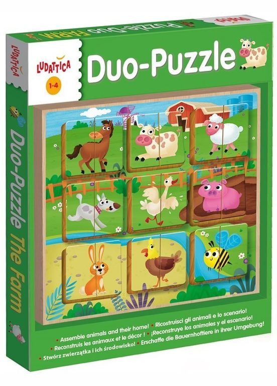 Ігровий набір LISCIANI GIOCHI LUDATTICA дерев'яний DUO THE FARM 49943 Liscianigiochi (305417703)