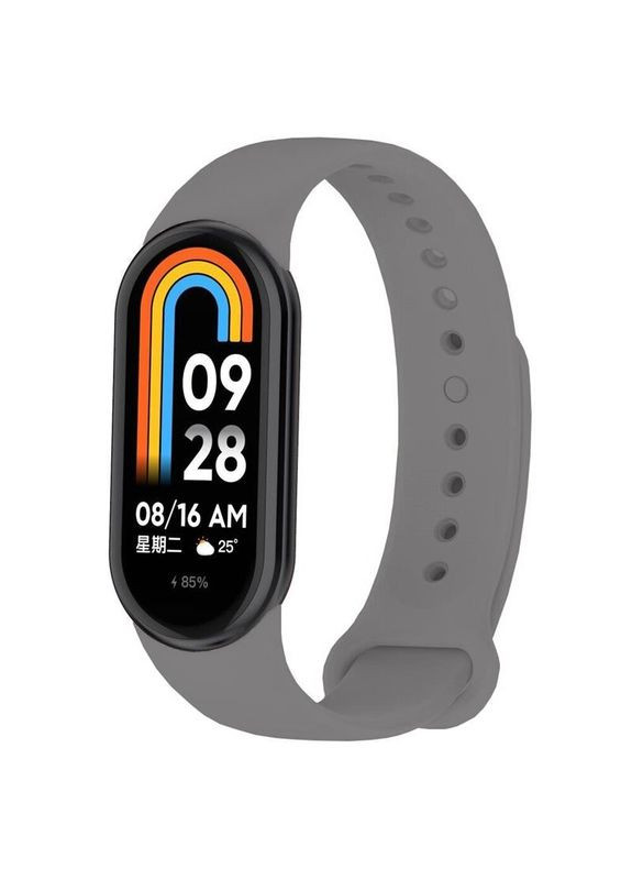 Силиконовый ремешок для Xiaomi Mi Smart Band 8 Steel Gray (709397) BeCover (368680017)