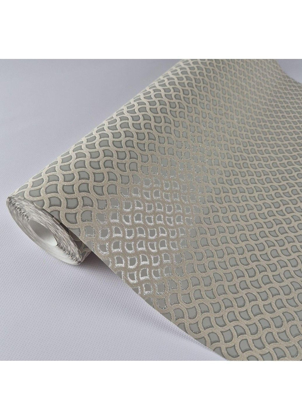 Обои виниловые на флизелине 0.53 × 10.05 м 57459, серо-бежевые для спальни, гостиной, коридора MARBURG (368895926)