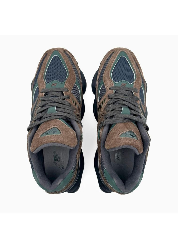 КРОСІВКИ ЖІНОЧІ NEW BALANCE 9060 BROWN DARK GREEN НЬЮ БЕЛАНС 9060 No Brand сірі демісезони (368867892)