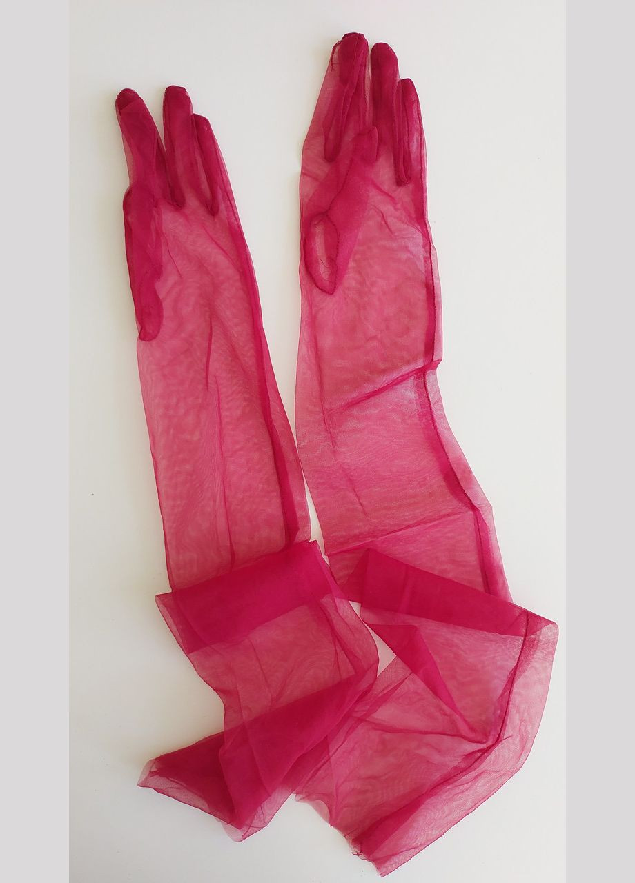 Фатинові довгі рукавички однотонні No Brand (313286132)