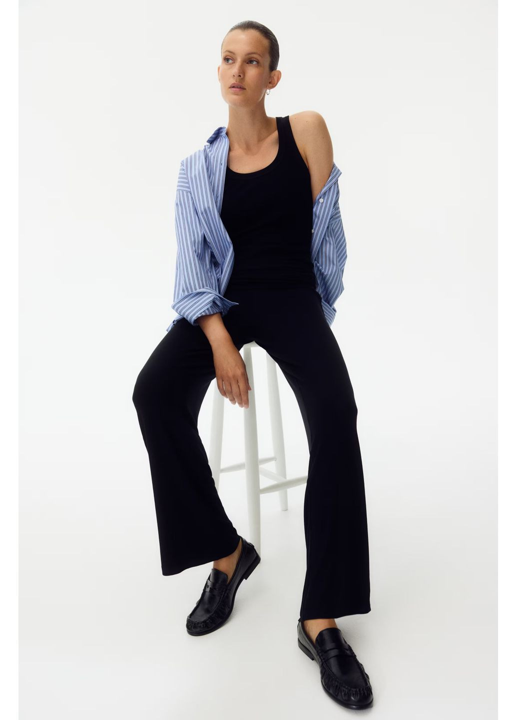 Штани в рубчик для вагітних H&M (350606115)