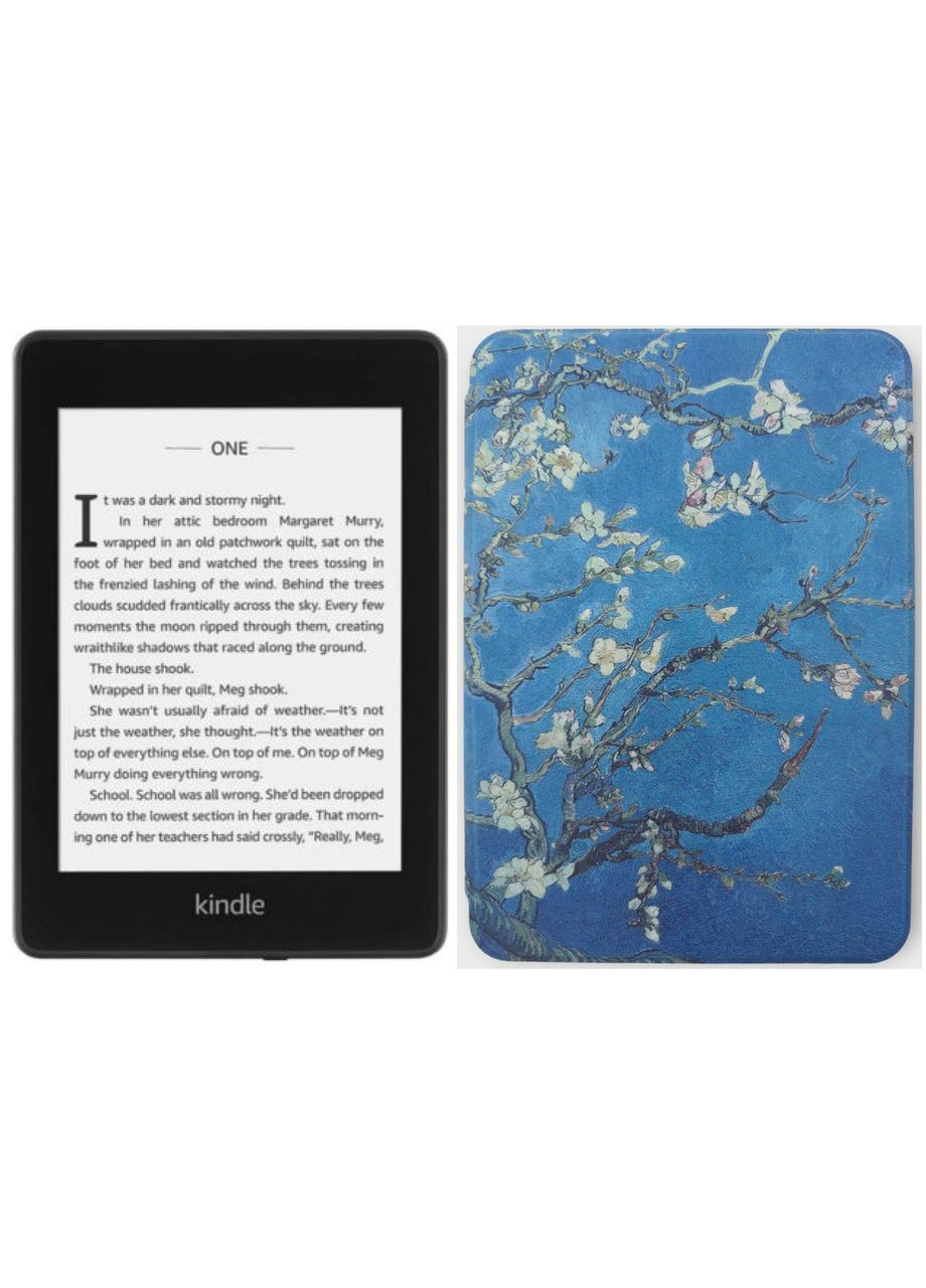Електронна книга Kindle Paperwhite 10th Gen 8GB Refurbished Grade A + чохол "Квітучі гілки мигдалю" Amazon (370159466)