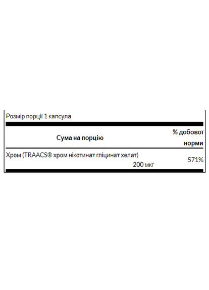 Chelated Chromium 200mcg - 180caps Swanson (369399355)