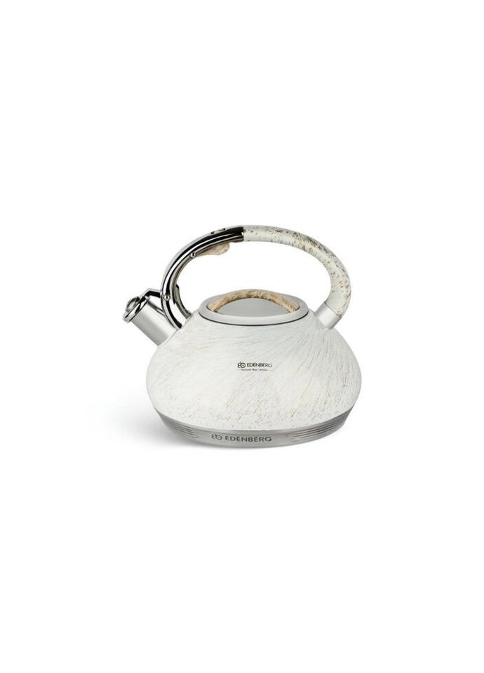 Чайник зі свистком EB-1935-White 3 л білий Edenberg (296661028)