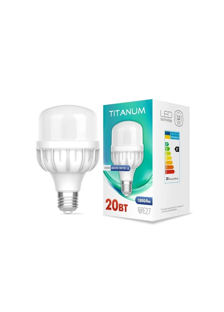 Лампочка A80 20W E27 6500К (TL-HA80-20276) Titanum (391121252)