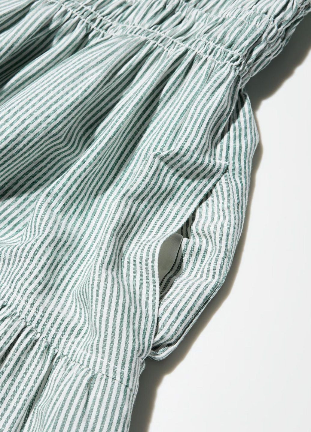 Светло-зеленое платье Uniqlo в полоску