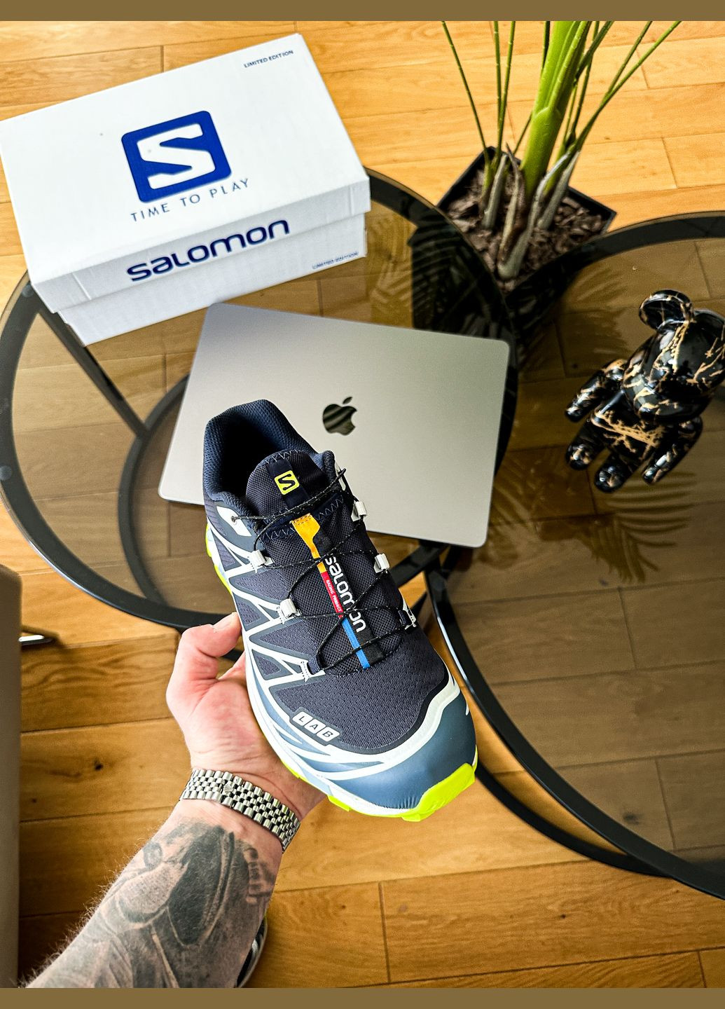 Синій Осінні кросівки чоловічі salomon xt-6 lab blue green | саломон хт-6 сині No Brand