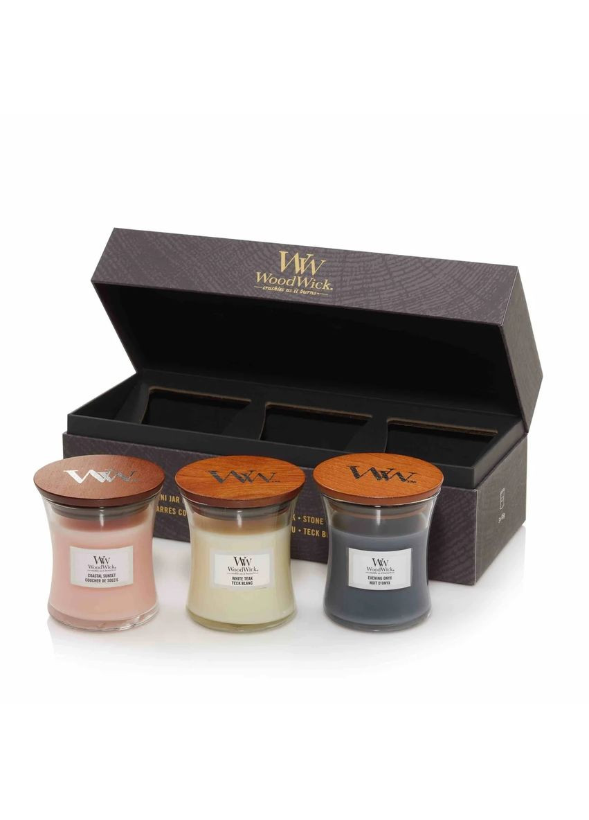 Набор свечей Mini Evening Onyx, Coastal Sunset, Solar Ylang WoodWick (348433146)