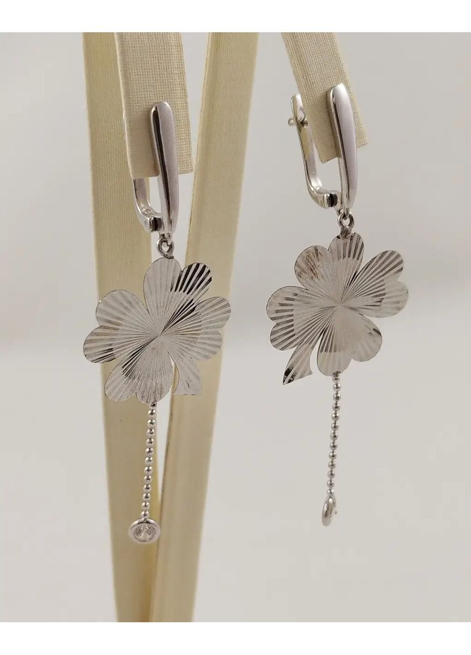 Золоті сережки-підвіски "Квіти" 200013-б Shatlen Сережки (370161678)