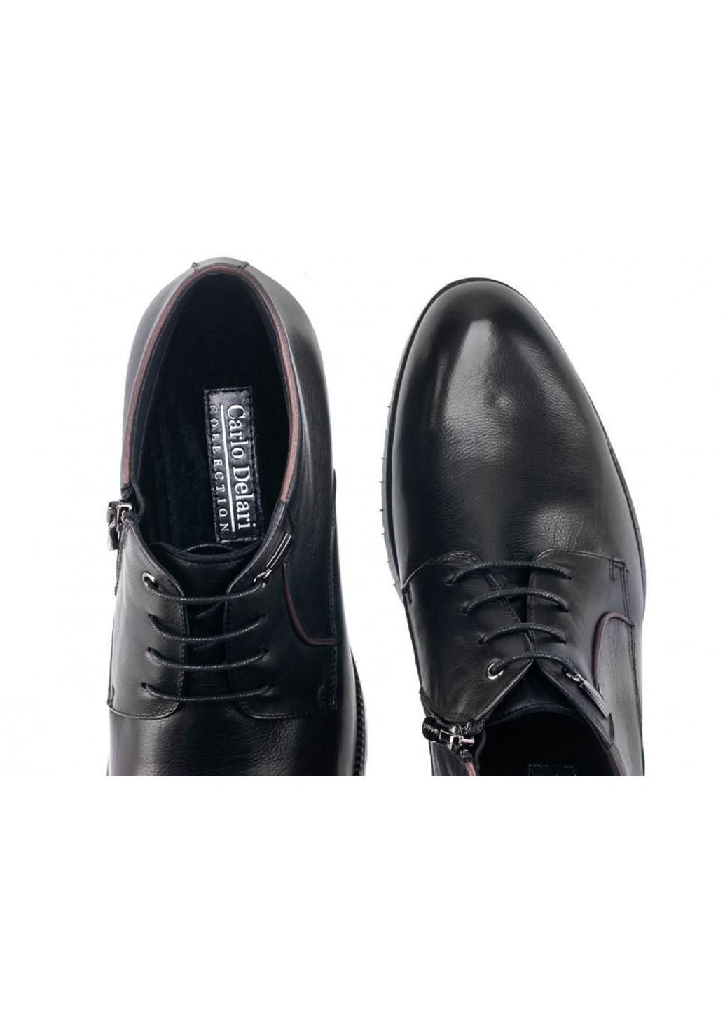 Черные зимние ботинки 7194127-б цвет черный Carlo Delari
