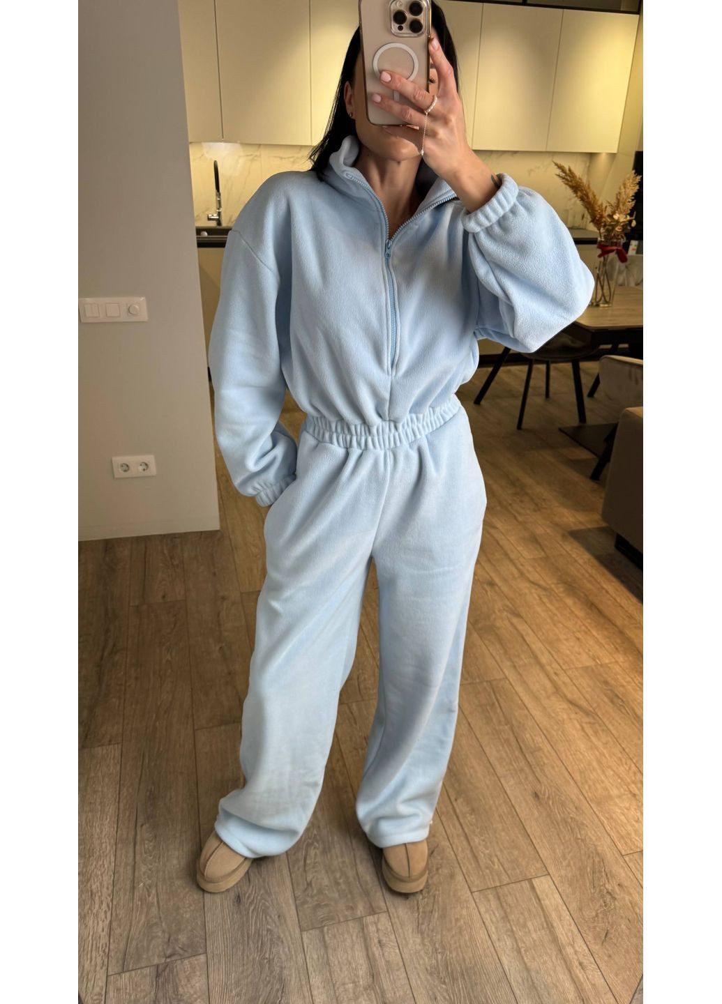 Теплый комбинезон из флиса — must-have в этом сезоне 😍 Luna голубой