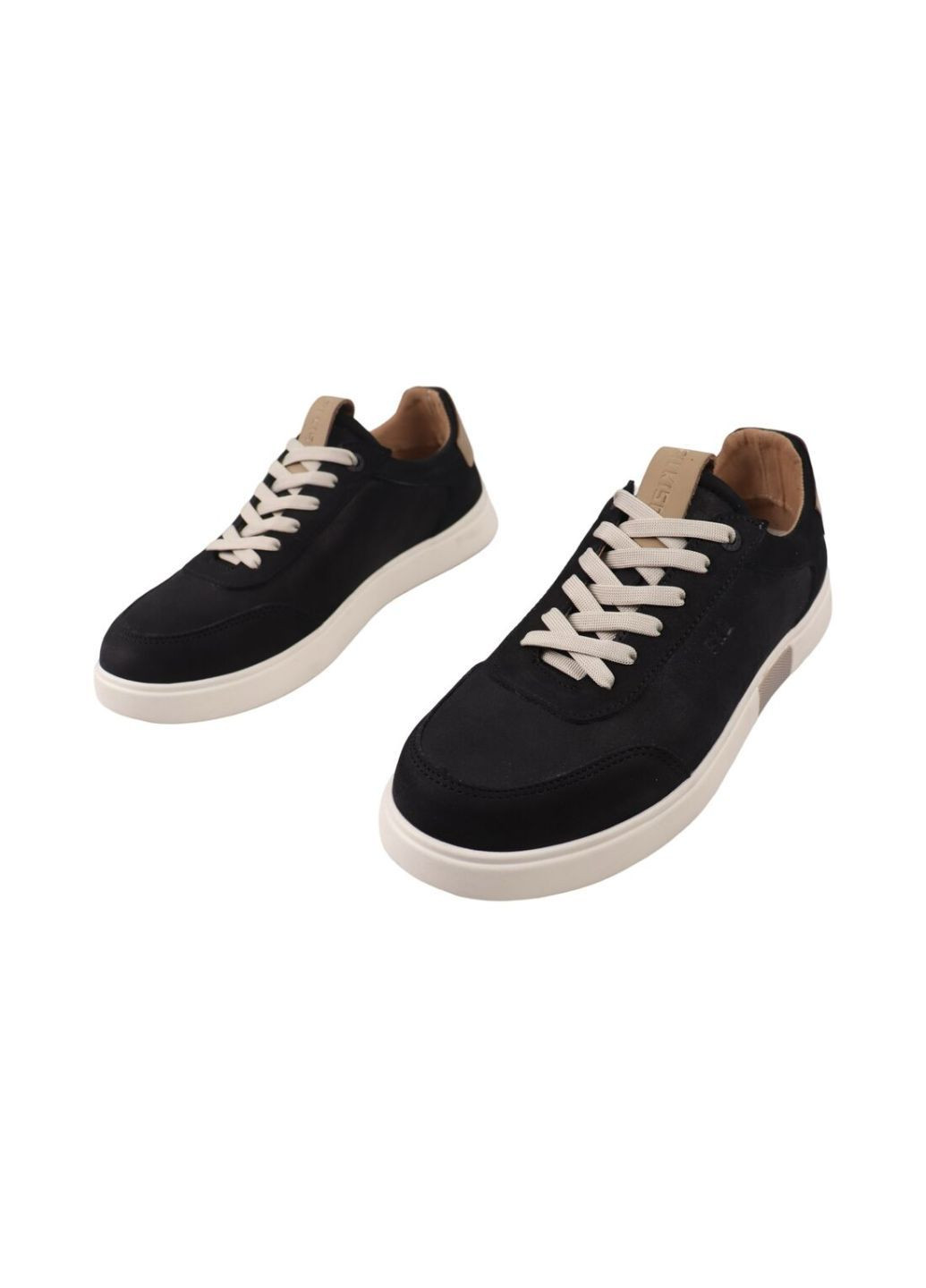 Чорні кеди чоловічі чорні натуральна шкіра Konors 893-25DTS