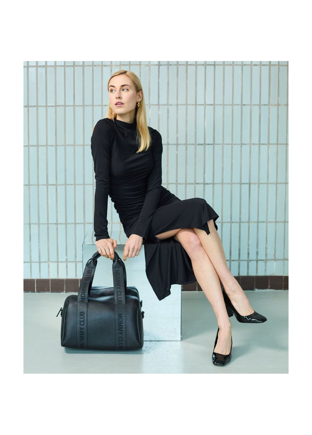 Сумка Mommy club Signature vegan leather black () Childhome CWMCSLBL (358058892)