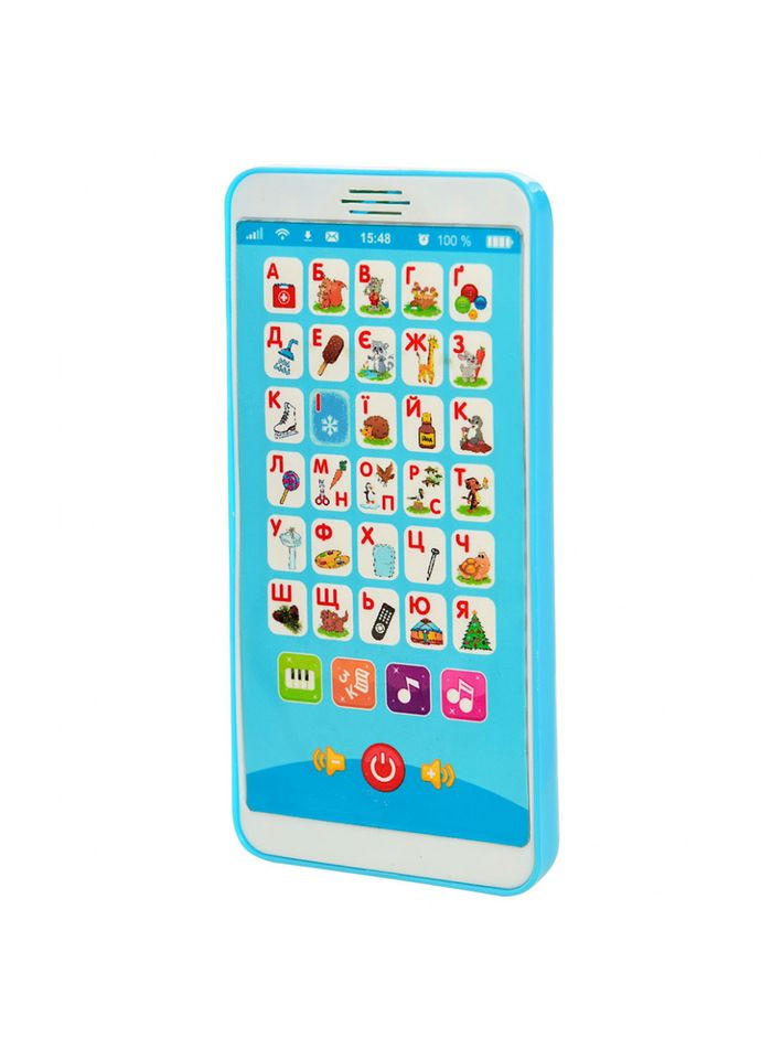 Детский развивающий Телефон M 3674, 33 стишка, 2 песни Синий Limo Toy (316270908)