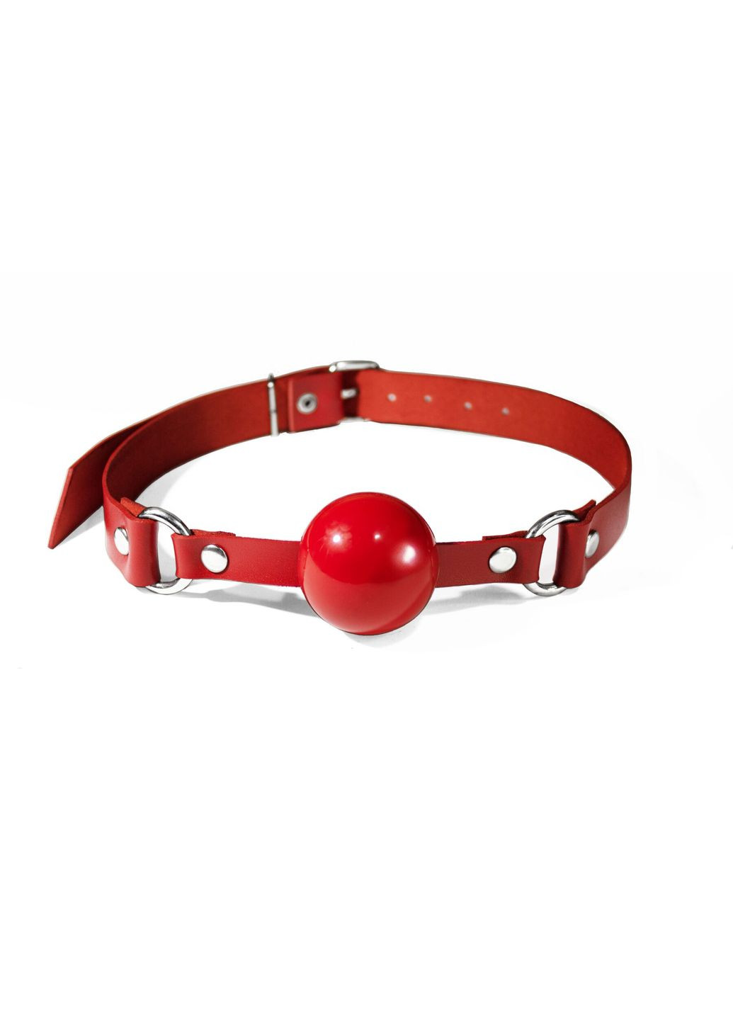 Кляп силіконовий Silicon Ball Gag Red/Red, червоний ремінець, червона кулька Feral Feelings (291442247)