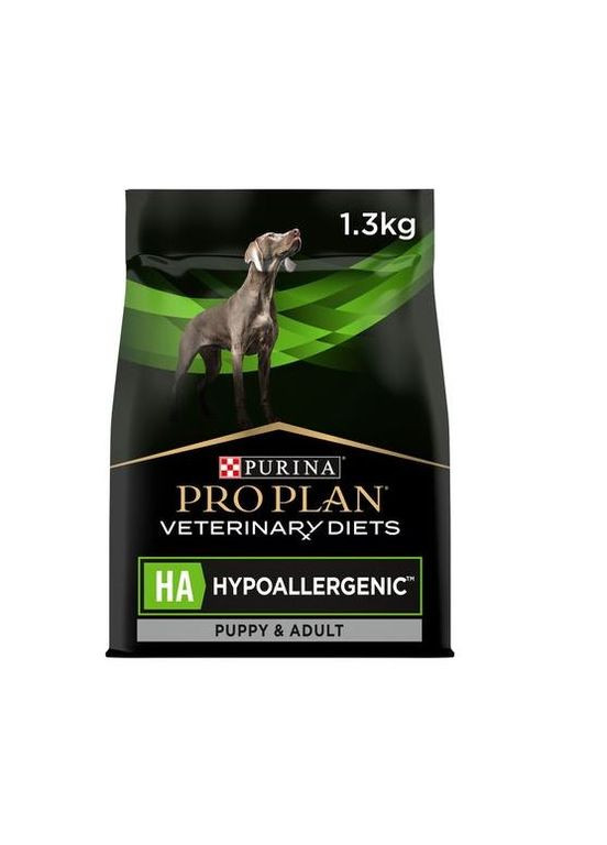 Сухий повнораціонний дієтичний корм для цуценят і дорослих собак Pro Plan Veterinary Diets HA 1.3 кг Purina (332653633)