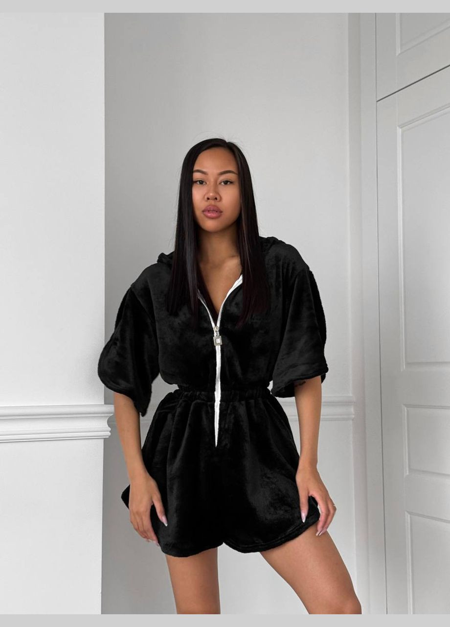 Чорна всесезон жіноча піжама-комбінезон комбінезон No Brand