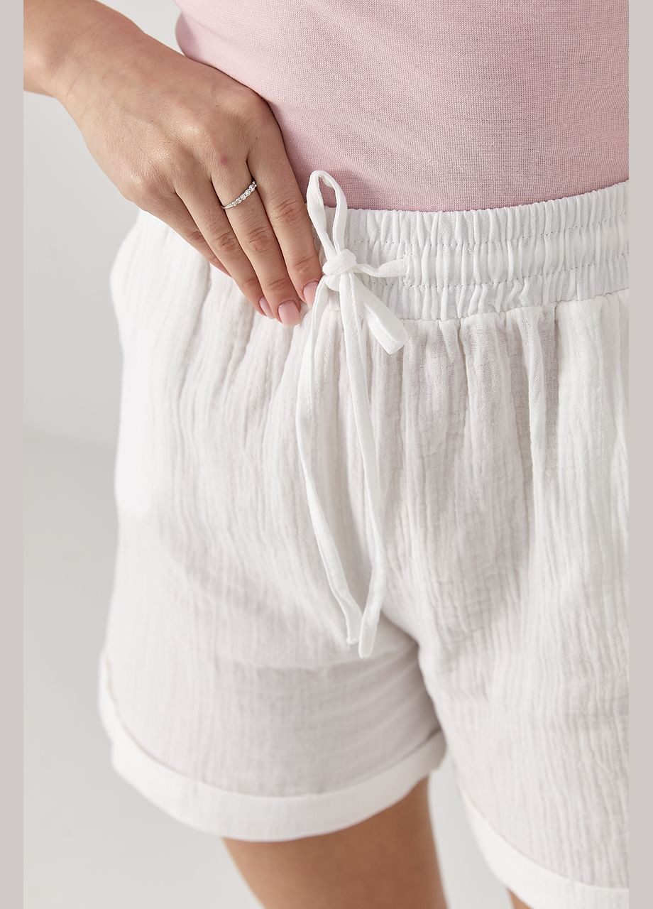 Муслинові шорти на зав'язках Lurex (332200005)