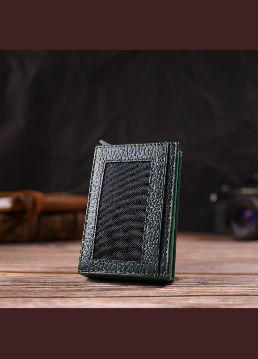 Кардхолдер унісекс у три складання з автоматичним механізмом із натуральної шкіри флотар 21932 Canpellini (362417503)