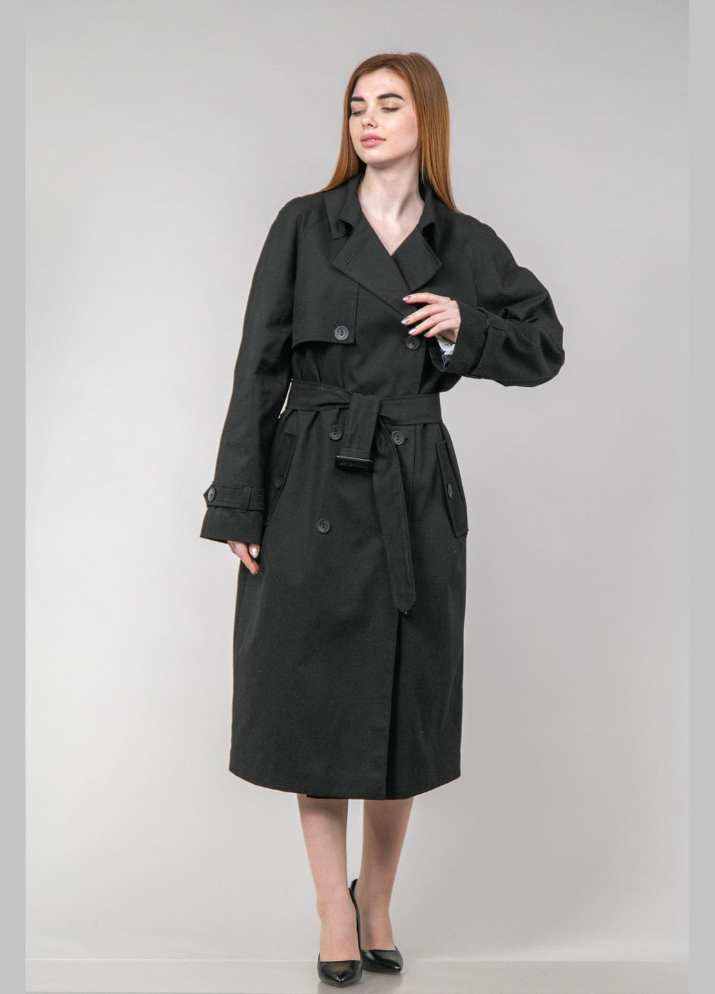 Тренч з котону CHICLY на гудзиках демісезон (293942778)