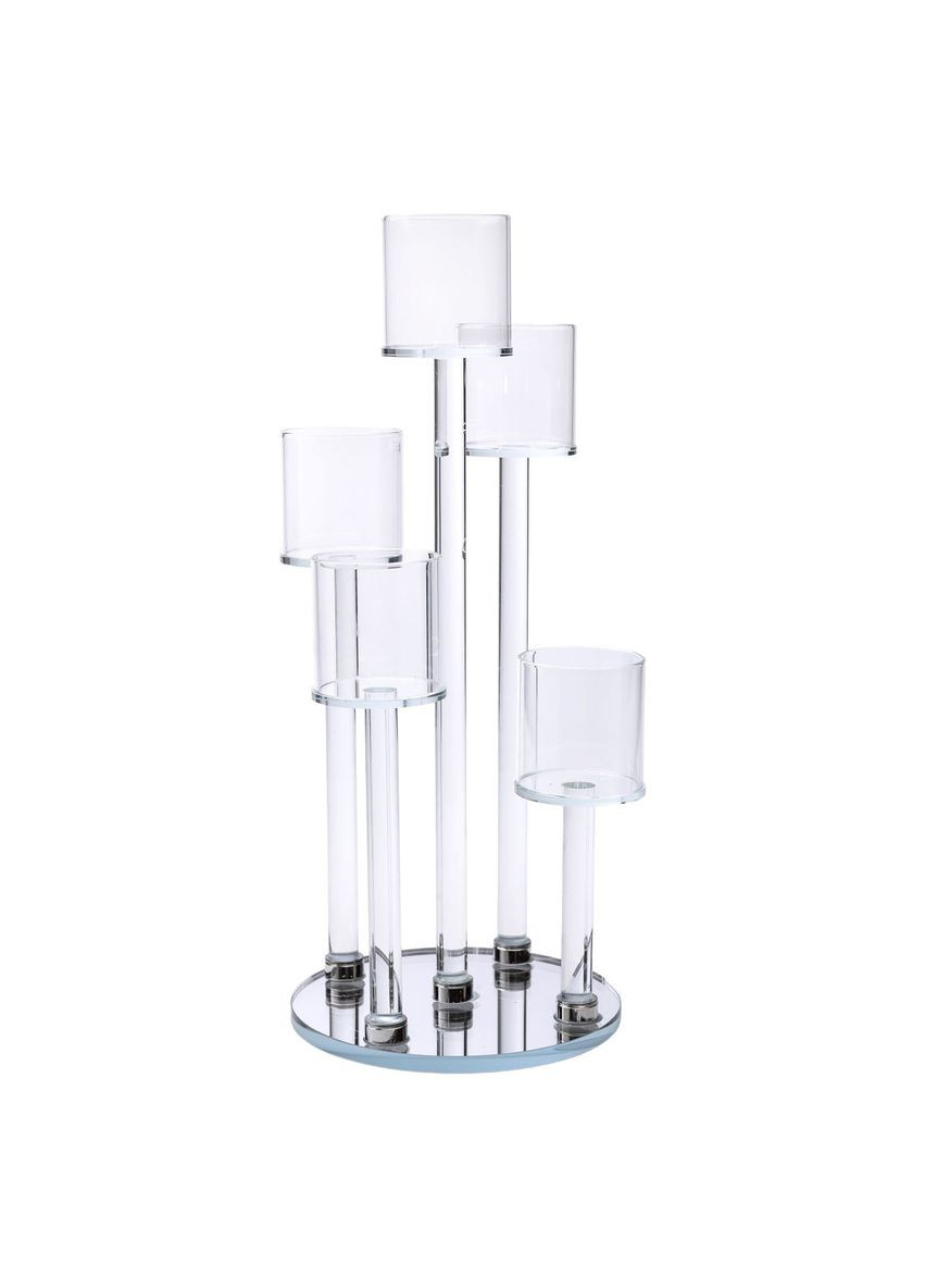 Подсвечник стеклянный на 5 свечей 16×38 см подсвечник декоративный на ножке HP-4-14 (A-034065) Yiwu (352274620)