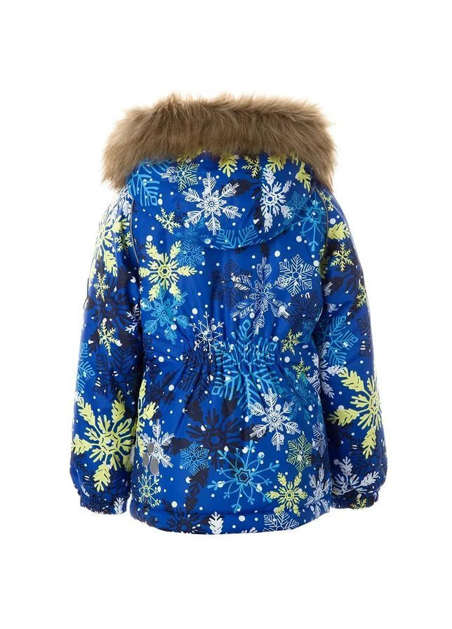 Синяя куртка зимняя alondra, р.104, синий с принтом () Huppa 18420030-14335-104