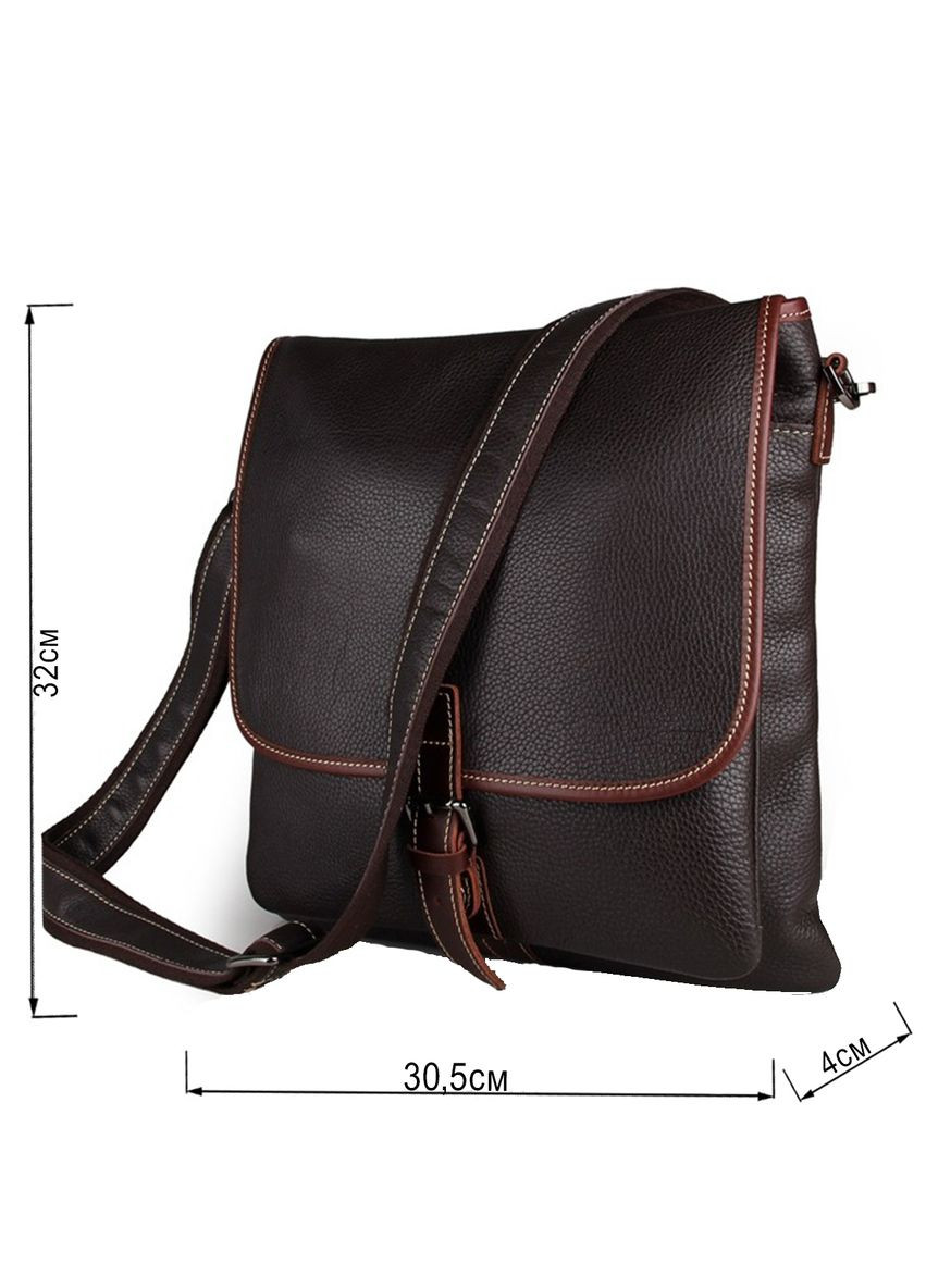 Кожаная сумка кросс боди мужская мессенджер через плечо коричневая 14257 Vintage (329195453)