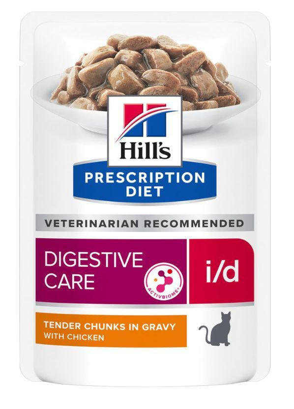Влажный корм для кошек для здоровья ЖКТ Prescription Diet i/d Digestive Care, с курицей, пауч 85 г (052742040233) Hill's (362312442)