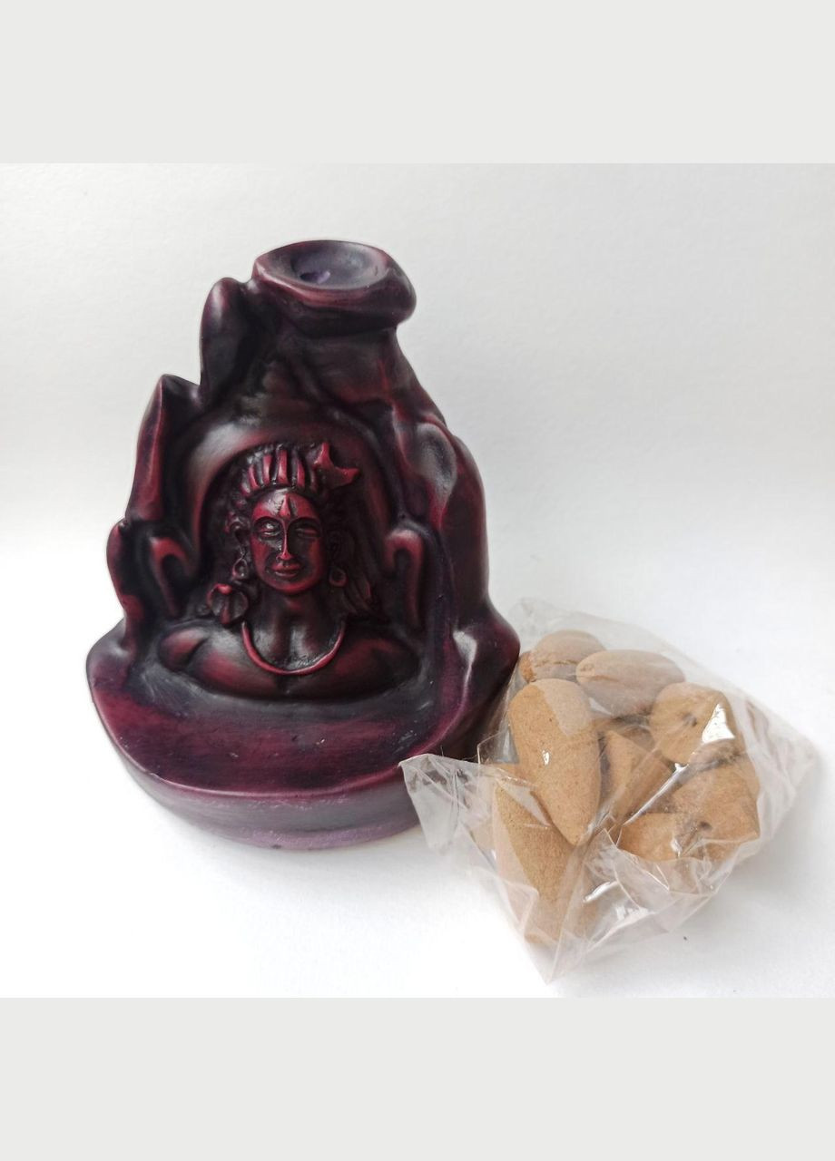 Статуетка Шива з ефектом зворотного диму з набором конусних пахощів No Brand (346553272)