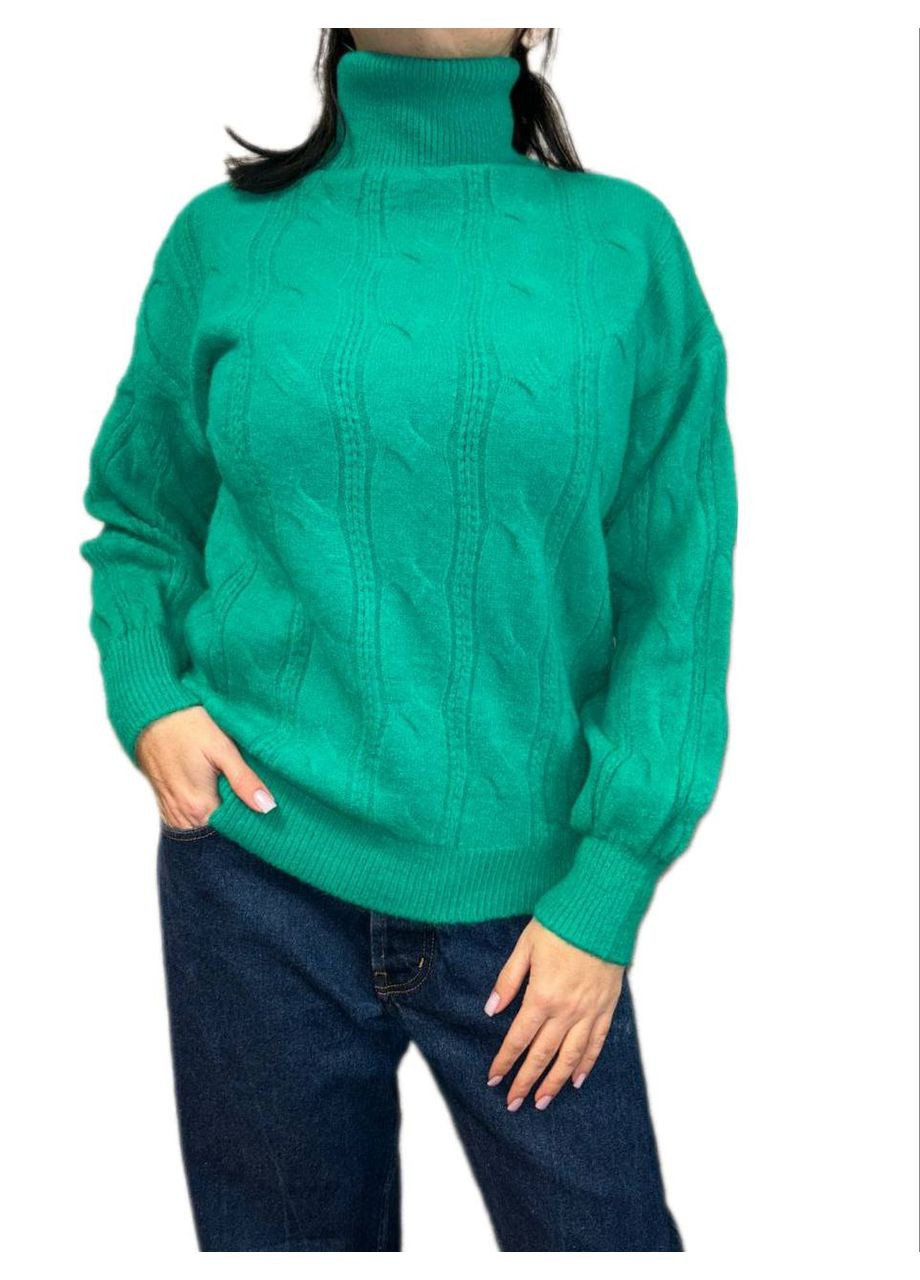 Зеленый демисезонный свитер Wool & Cashmere