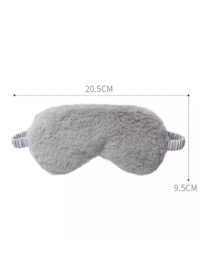 Маска для сна из меха плюшевая/повязка для глаз серая (20-9) No Brand (330618873)