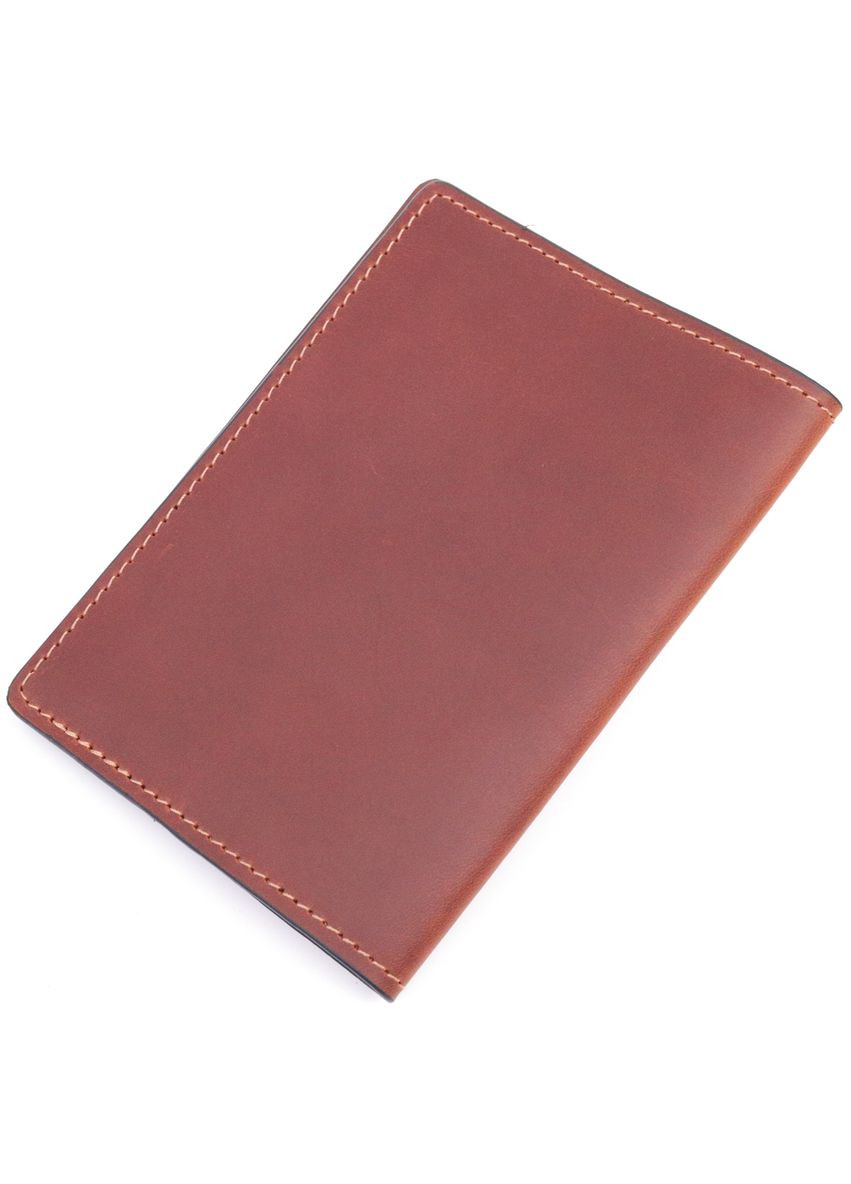 Обложка на паспорт в винтажной коже Карта GRANDE PELLE светло-коричневая (sku_16772) No Brand (327819813)