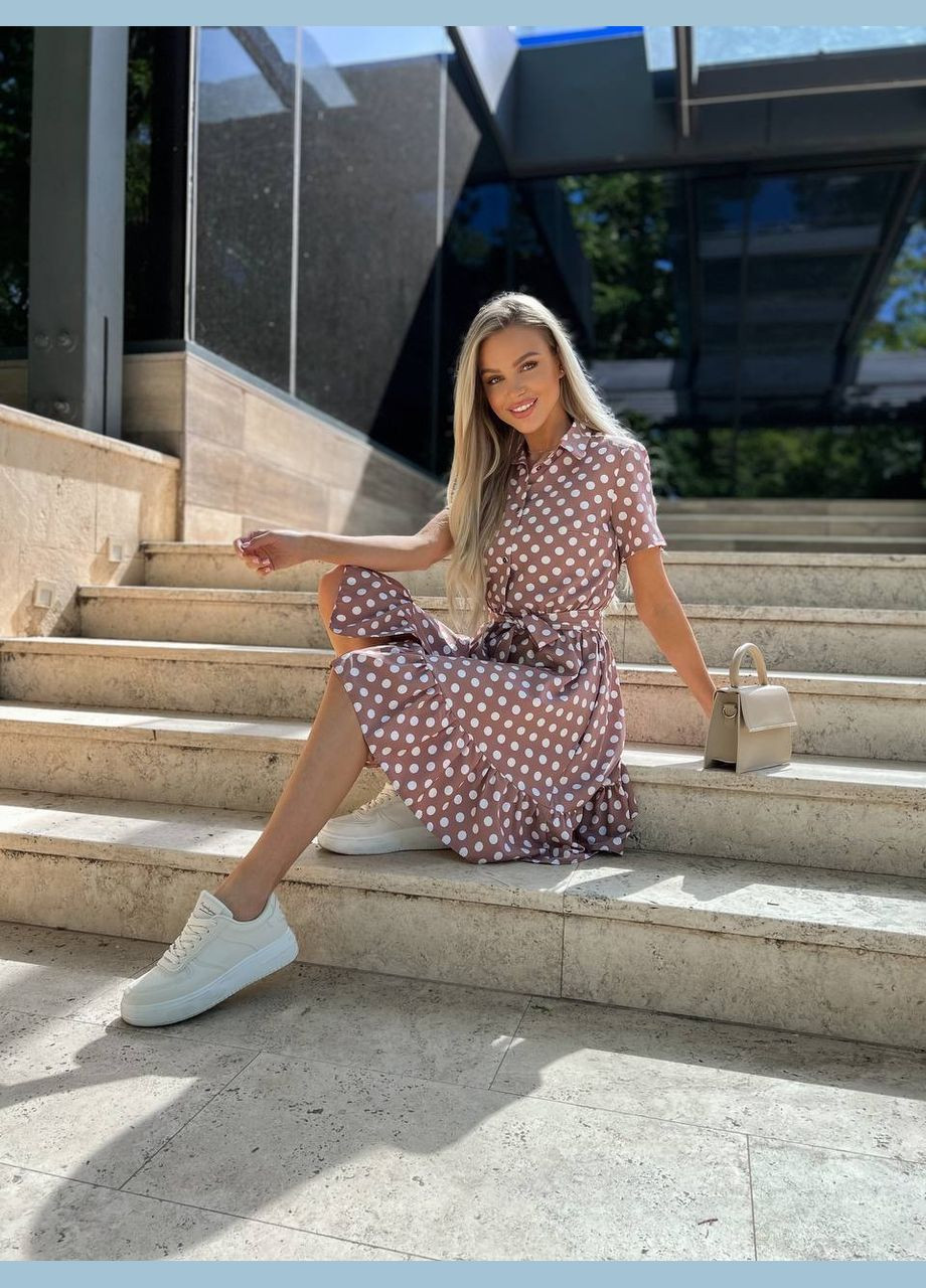 Бежева сукня весна/літо тканина софт No Brand