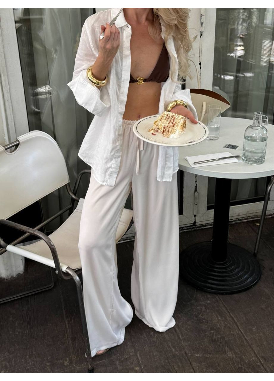 Легкі штани з дабл-шовку 🌺Ознайомтесь з розмірною сіткою DK/DL Мода без кордонів (360964532)