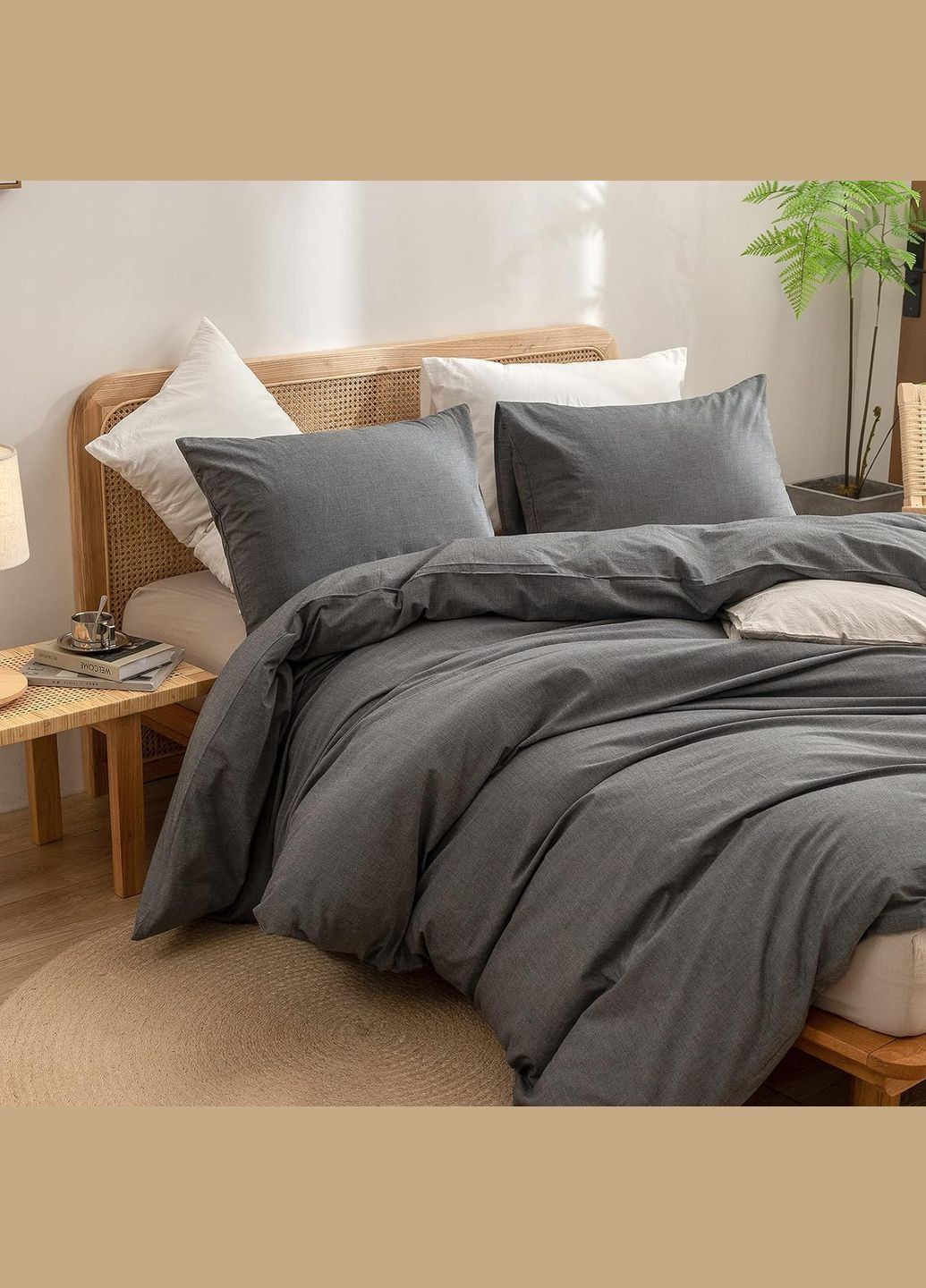 Комлект постільної білизни, євро, варена бавовна (Washed Cotton) Кондор (304574194)