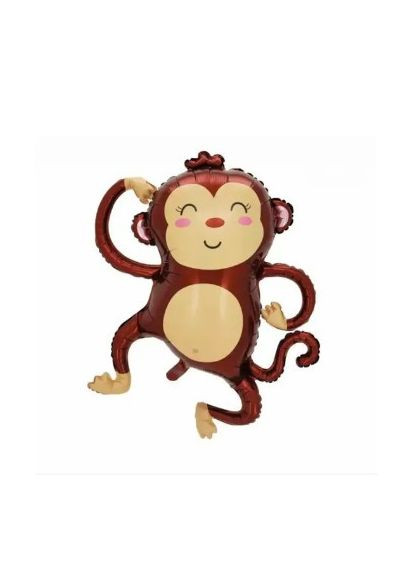 Фольгована фігура "Мавпочка коричнева" 90 х 90 см, Китай No Brand (302312929)