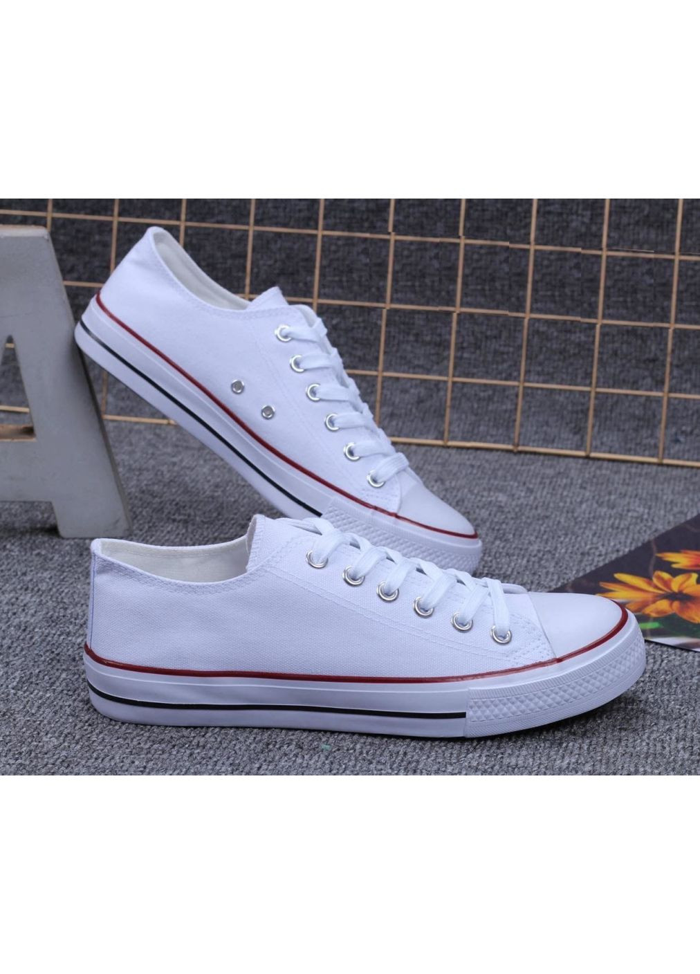 Білі кеди 1714 чорні, текстиль. розмір Navigator