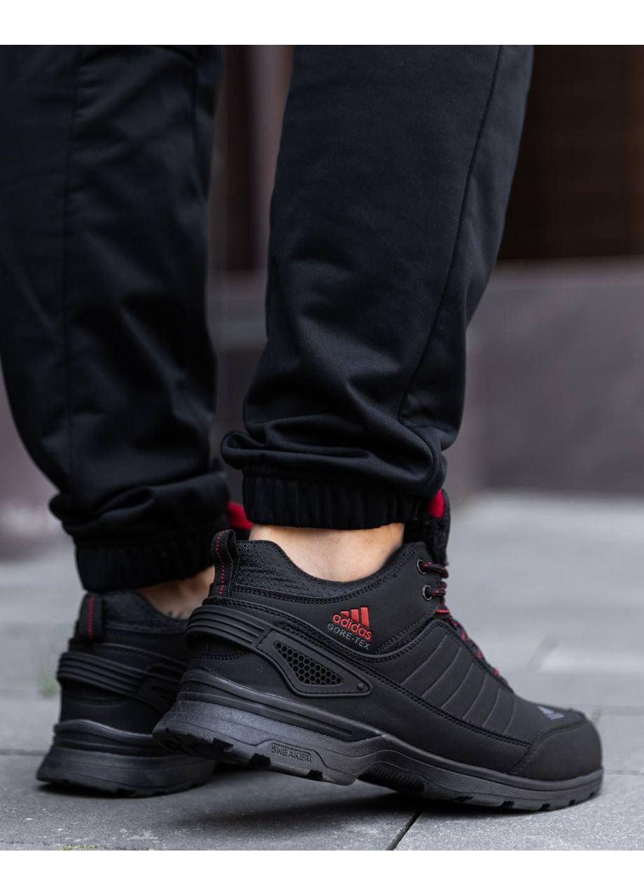 Черные зимние кроссовки мужские adidas gore-tex winter black red адидас No Brand
