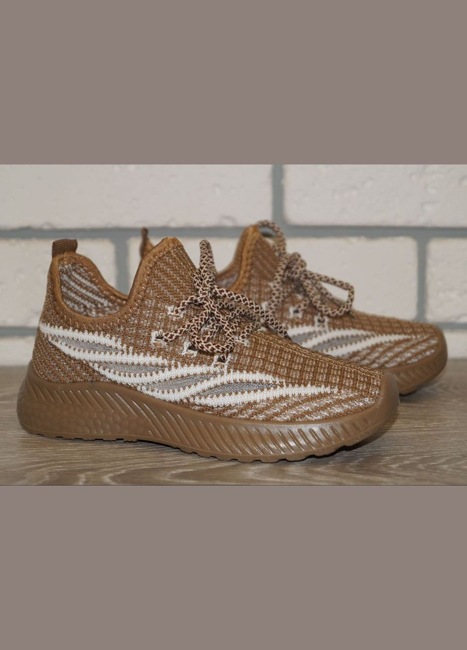 Коричневые демисезонные кроссовки текстильные детские izi коричневые XIFA