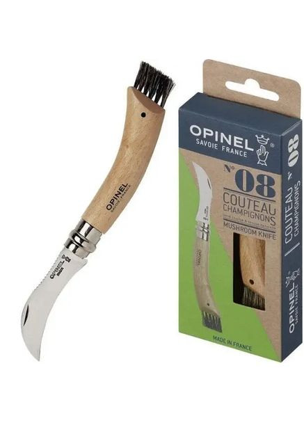 Нож для грибов складной Champignon №8 VRN, Франция, картонная упаковка, (001252) Opinel (364210734)
