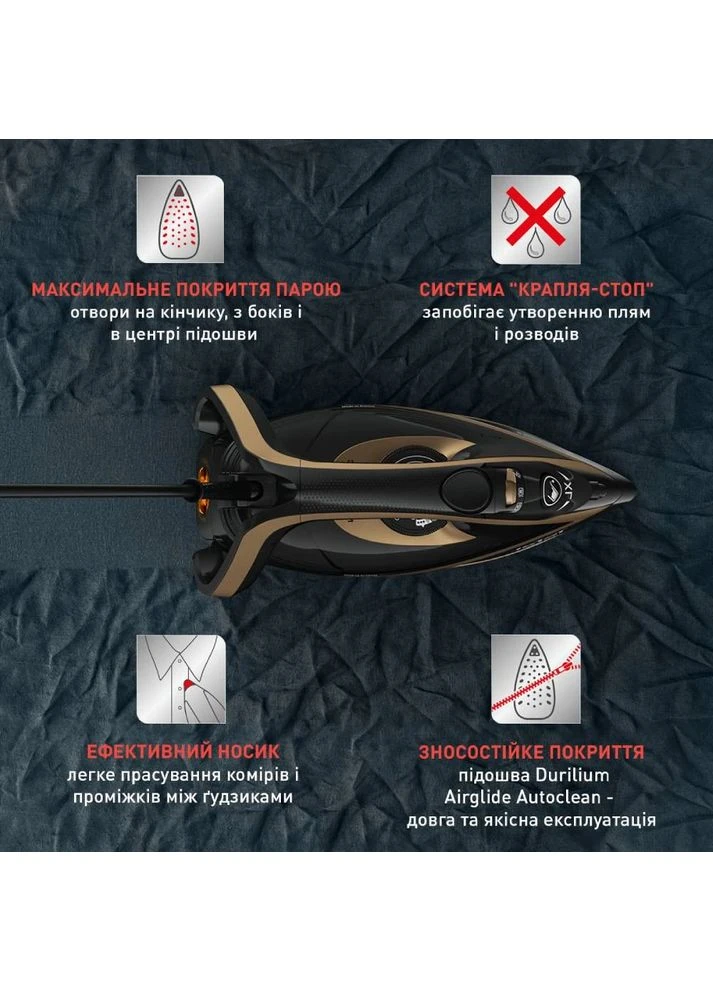 Праска PUREGLISS Coppertinto & Black FV8064E0 Tefal (362945698)