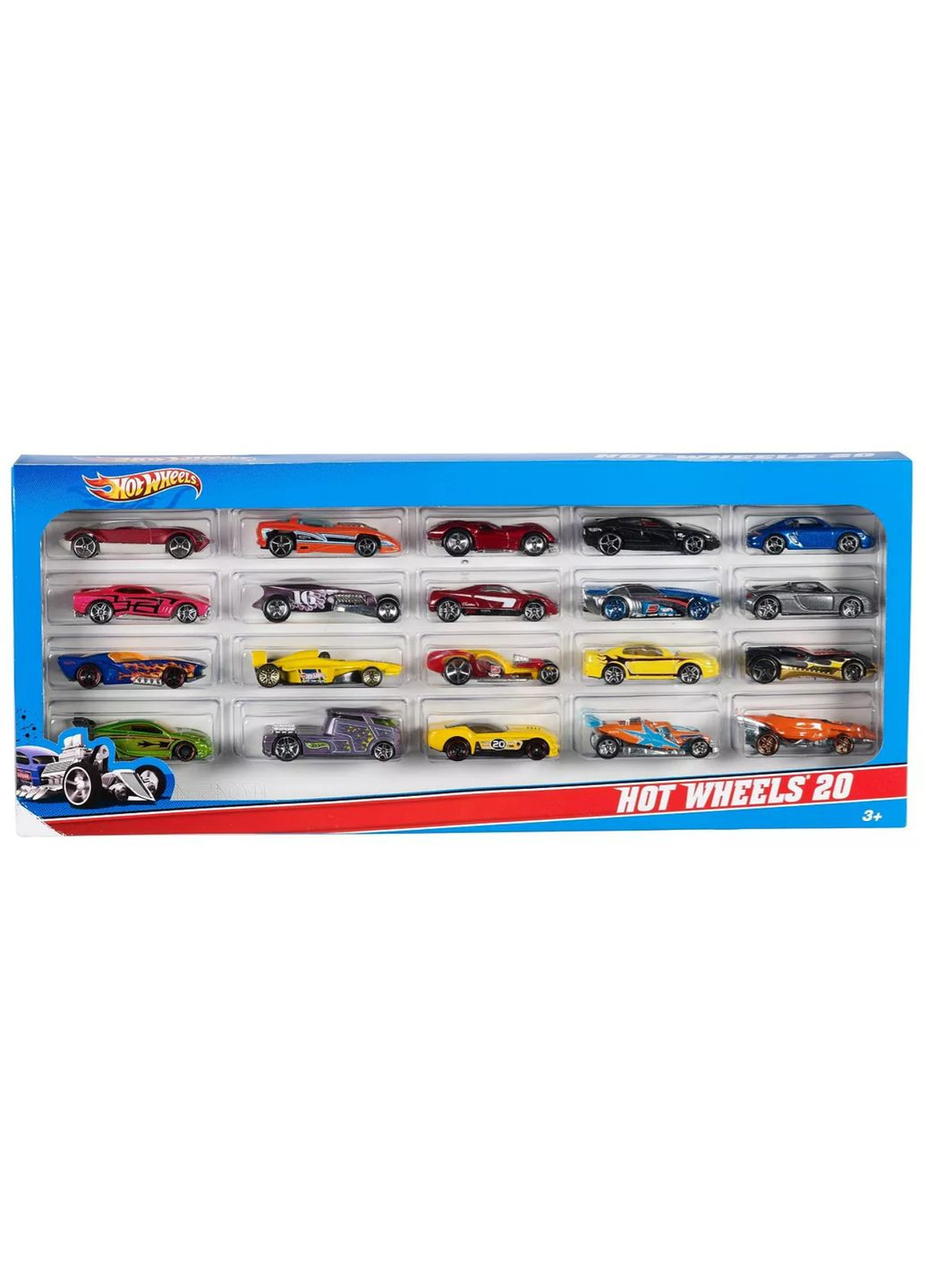 Колекційний набір моделей автомобілів Hot Wheels 20 Car Pack Assortment 20 шт Mattel (282964506)