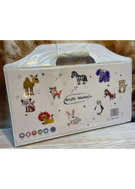 Набір акрилових маркерів 12 кольори для малювання на різних поверхнях товщина 2мм. No Brand (350349316)