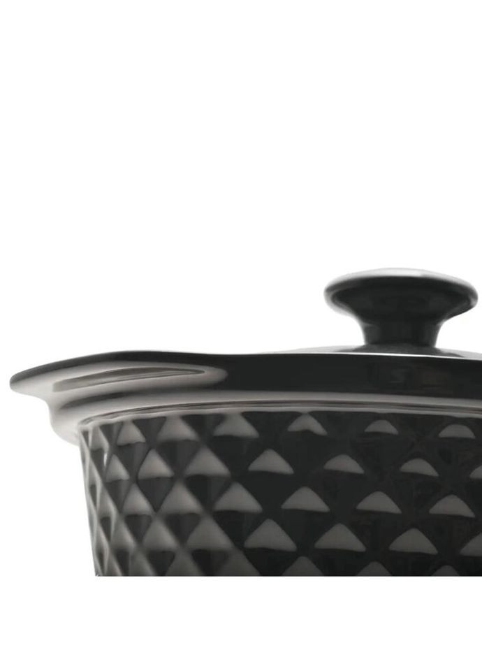 Марміт керамічний KM-6425 24х21х8 см 1.5 л чорний Kamille (324623885)