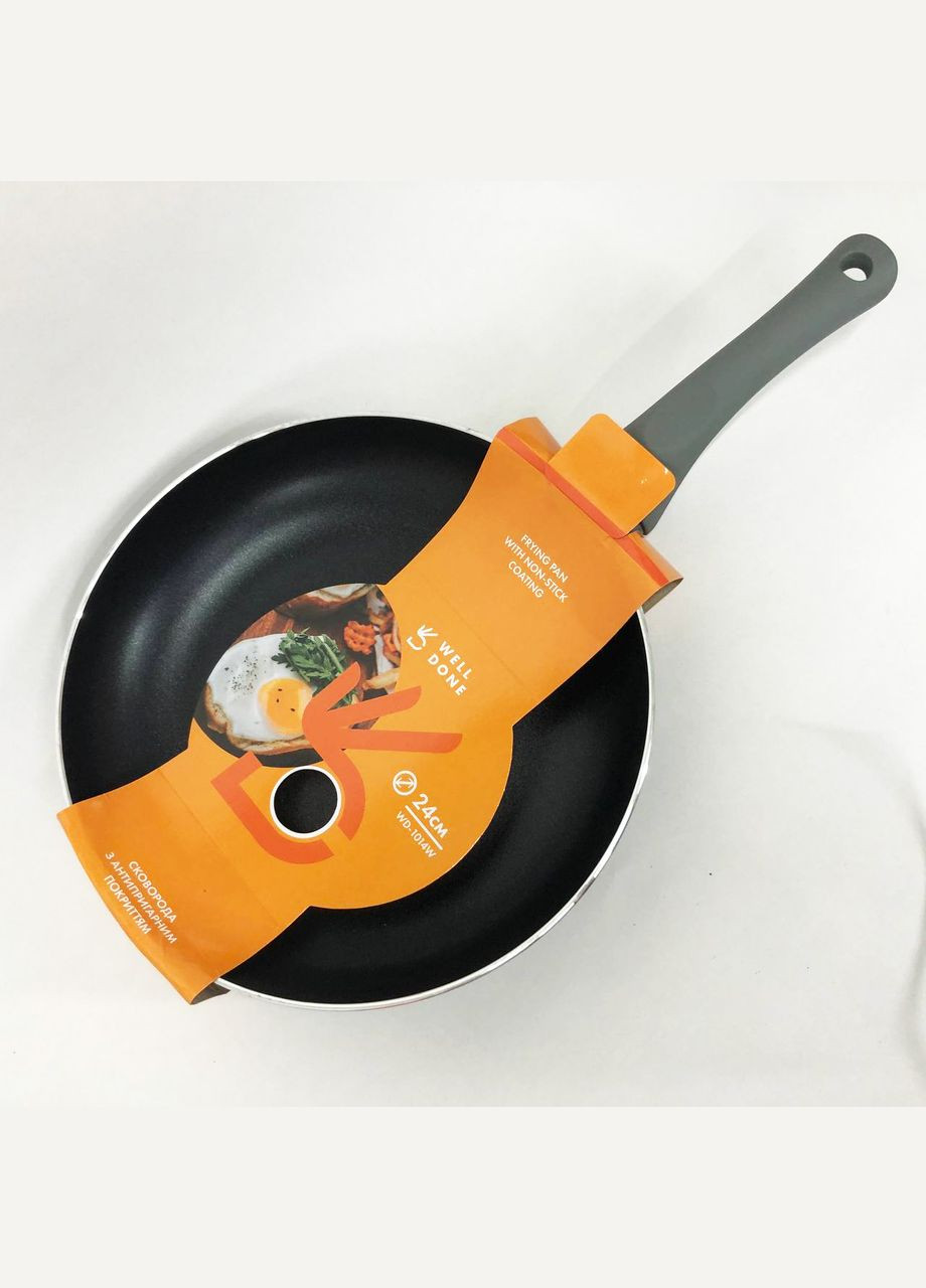 Сковорода алюмінієва 24 см WD-1014W індукція, антипригарна сковорода для індукційної плити Well Done (364709712)